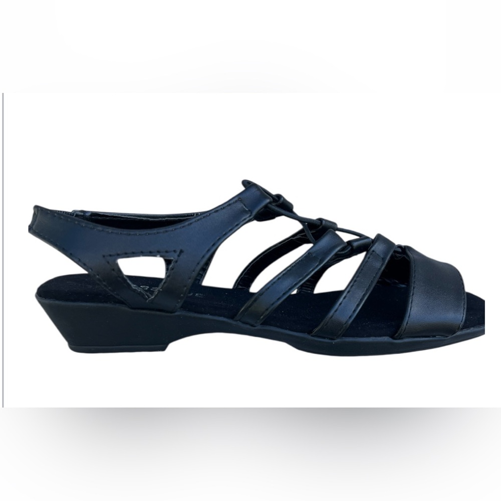 Classique Harper Black Women's Size 7 Stretch Upper 1 1/4" Heel Sandals New - Picture 8 of 11